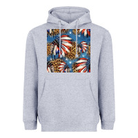 Heather Grey 4th of july indian headdress seamless pattern Heavyweight Hoodie - HRA Design Shop
