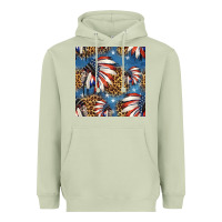 Matcha 4th of july indian headdress seamless pattern Heavyweight Hoodie - HRA Design Shop