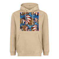 Mushroom 4th of july indian headdress seamless pattern Heavyweight Hoodie - HRA Design Shop
