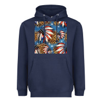 Navy 4th of july indian headdress seamless pattern Heavyweight Hoodie - HRA Design Shop