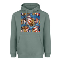 Sage 4th of july indian headdress seamless pattern Heavyweight Hoodie - HRA Design Shop