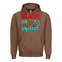 Chestnut senior mom squad Zipper Hoodie - texasbilliewilder
