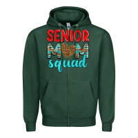 Sports Green senior mom squad Zipper Hoodie - texasbilliewilder