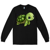 Black cute turtle Long Sleeve Tee - Zillion Design Studio