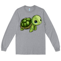 Heather Grey cute turtle Long Sleeve Tee - Zillion Design Studio