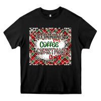 Black Running on Coffee And Christmas Heavy Core Tee - CowhideDigitalArt