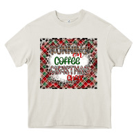 Cream Running on Coffee And Christmas Heavy Core Tee - CowhideDigitalArt