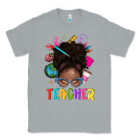 Heather Grey teacher afro messy bun Classic Tee - texasbilliewilder
