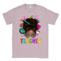 Lilac teacher afro messy bun Classic Tee - texasbilliewilder