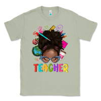 Matcha teacher afro messy bun Classic Tee - texasbilliewilder