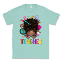 Seafoam teacher afro messy bun Classic Tee - texasbilliewilder