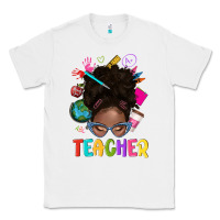 White teacher afro messy bun Classic Tee - texasbilliewilder