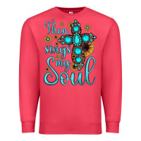 Cardinal then sings my soul cross Premium Sweatshirt - JahusDesignShop