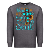 Charcoal Heather then sings my soul cross Premium Sweatshirt - JahusDesignShop