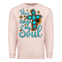 Pale Pink then sings my soul cross Premium Sweatshirt - JahusDesignShop