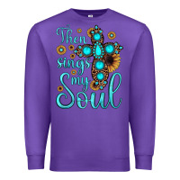 Purple then sings my soul cross Premium Sweatshirt - JahusDesignShop