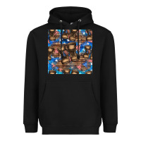 Black 4th of juky veteran boots seamless pattern Heavyweight Hoodie - HRA Design Shop