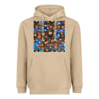 Mushroom 4th of juky veteran boots seamless pattern Heavyweight Hoodie - HRA Design Shop