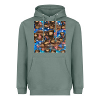Sage 4th of juky veteran boots seamless pattern Heavyweight Hoodie - HRA Design Shop