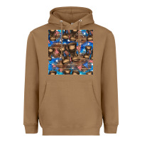 Toasted Coconut 4th of juky veteran boots seamless pattern Heavyweight Hoodie - HRA Design Shop