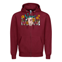 Burgundy show mom mothers day Zipper Hoodie - texasbilliewilder