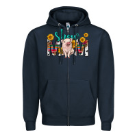 Navy show mom mothers day Zipper Hoodie - texasbilliewilder