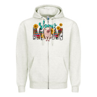 Oatmeal Heather show mom mothers day Zipper Hoodie - texasbilliewilder