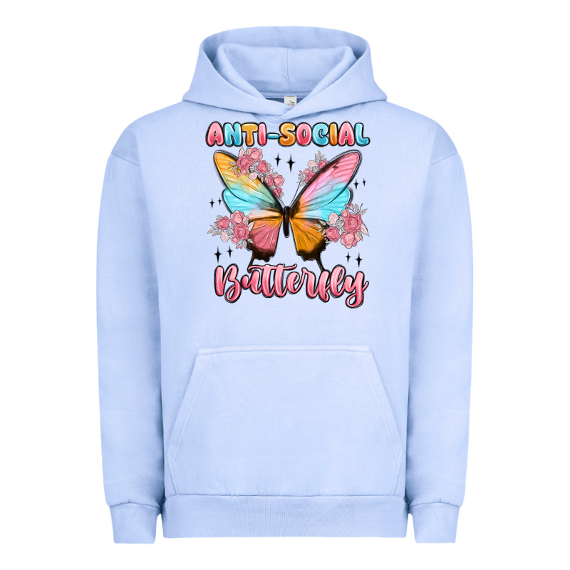 Anti Social Butterfly Urban Hoodie by MaliasSmallBusiness | Teevron