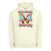 Pigment Pistachio anti social butterfly Urban Hoodie - MaliasSmallBusiness