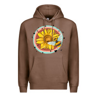 Chestnut bee and sunflower Premium Hoodie - MaliasSmallBusiness