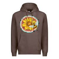 Coffee bee and sunflower Premium Hoodie - MaliasSmallBusiness