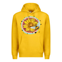 Lemon bee and sunflower Premium Hoodie - MaliasSmallBusiness