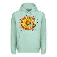 Seafoam bee and sunflower Premium Hoodie - MaliasSmallBusiness