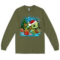 Army Green christmas turtle Long Sleeve Tee - Zillion Design Studio