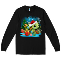 Black christmas turtle Long Sleeve Tee - Zillion Design Studio