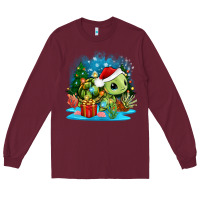 Burgundy christmas turtle Long Sleeve Tee - Zillion Design Studio