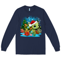 Navy christmas turtle Long Sleeve Tee - Zillion Design Studio