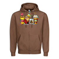Chestnut bus driver coffee cups Zipper Hoodie - Zillion Design Studio