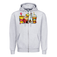Bus Driver Coffee Cups Zipper Hoodie | Teevron