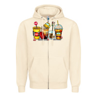 Sandshell bus driver coffee cups Zipper Hoodie - Zillion Design Studio