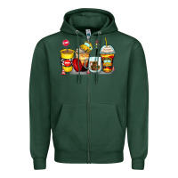 Sports Green bus driver coffee cups Zipper Hoodie - Zillion Design Studio