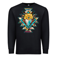 Black cowhide leopard bull skull aztec Premium Sweatshirt - JahusDesignShop