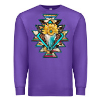 Purple cowhide leopard bull skull aztec Premium Sweatshirt - JahusDesignShop