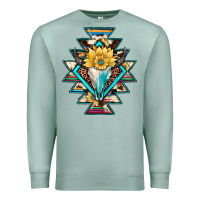 Seafoam cowhide leopard bull skull aztec Premium Sweatshirt - JahusDesignShop