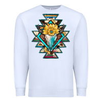 White cowhide leopard bull skull aztec Premium Sweatshirt - JahusDesignShop