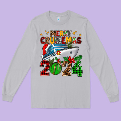 Merry Cruisemas 2024 Long Sleeve Tee Designed By Adodesignshop