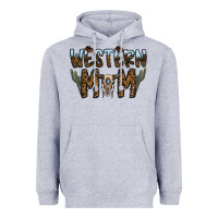 Heather Grey western mom Heavyweight Hoodie - CowhideDigitalArt
