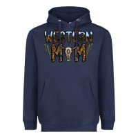 Navy western mom Heavyweight Hoodie - CowhideDigitalArt