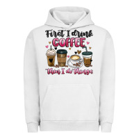 Pigment Lunar Rock first i drink coffee then i do things Urban Hoodie - MaliasSmallBusiness