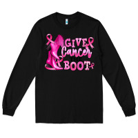 Black give cancer the boot Long Sleeve Tee - RanaPortraitStore
